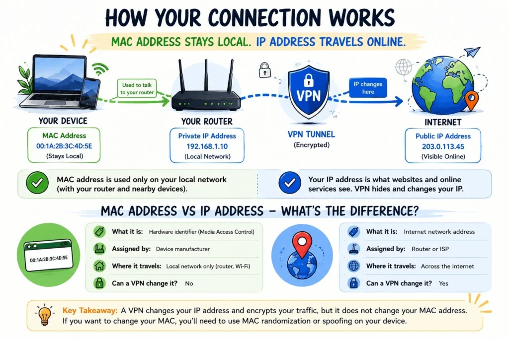 Does a VPN Change My MAC Address? 12 MAC Address vs IP Address
